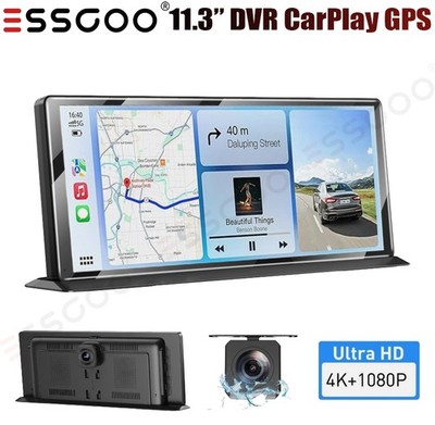 11.3 Zoll 4K Wireless Carplay Android Auto Dashcam mit Rückfahrkamera Spiegel