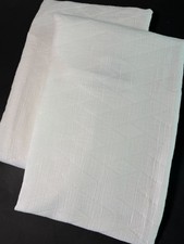 Pr Tommy Bahama King Sized White Diamond-Chevron Quilted Pillow Shams NWOT