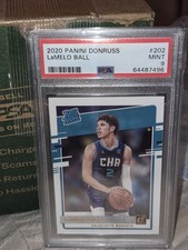 Panini 2020-21 Donruss LaMelo Ball #202 PSA 9 Rated Rookie Charlotte Hornets