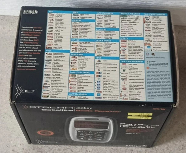 Receptor de radio satelital Stream Jockey Sirius XTR1UK Plug N Play receptor Foto 2 de 4