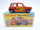 VINTAGE MATCHBOX SUPERFAST No.29d RACING MINI IN ORIGINAL BOX 1970