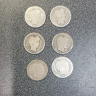 Barber Dime Silver 10C  Lot of 6 Coins  #275