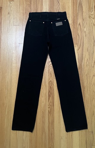 NWOT Wrangler 13MWZ Original Fit Cowboy Cut Western Boot Jeans Black Size 28x34 - Picture 3 of 4