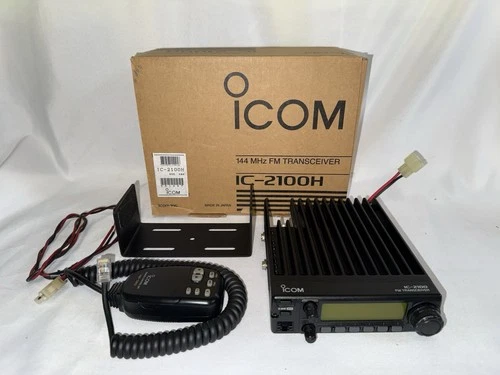 Icom IC-2100H 2M VHF Mobile Transceiver + Mic, Bracket & PowerCord Tested in Box
