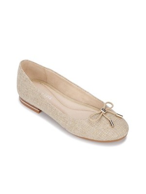 KENNETH COLE Womens Beige Balance Ballet Block Heel Slip On Ballet Flats 8.5 M