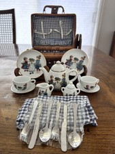 Reutter Germany Miniature Tea Set K the Kruse Children Picnic Basket 1:12