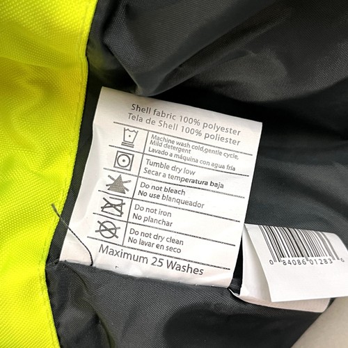 Muni San Francisco Jacket Parka Adult XL Yellow Hi-Viz SFMTA Rails Bart Transit - Picture 8 of 13