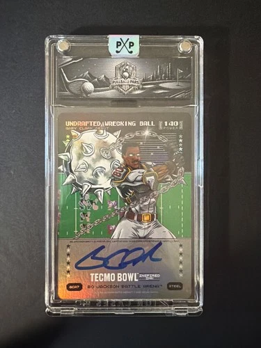 Undrafted Wrecking Ball Auto Tecmo Bowl Bo Jackson Battle Arena 140 Steel GCA7