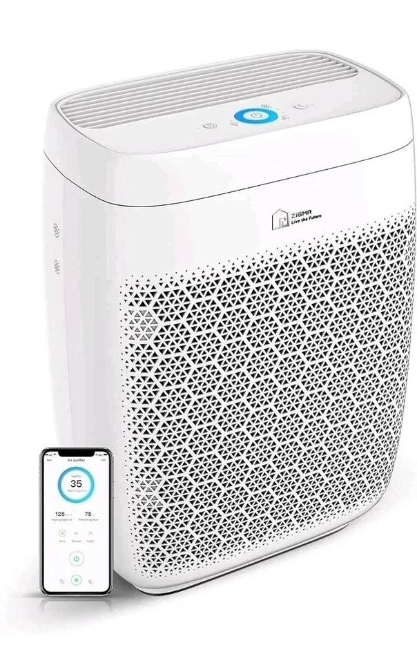 Zigma Aerio-300 HEPA Air Purifier -AI & App Controlled 5-in-1