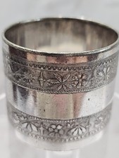 Vintage ? Antique Silver Tone Napkin Ring Victorian Display Paperweight Art Old
