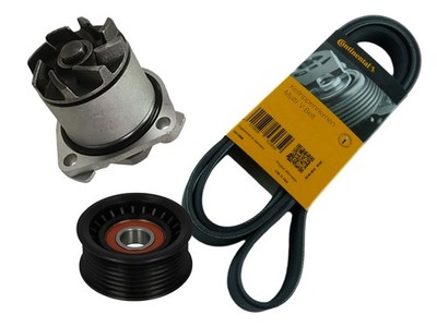 CONTI Keilrippenriemen +Spannrolle Wasserpumpe FORD VW 2.8 2.9 AMY ABV AAA Klima