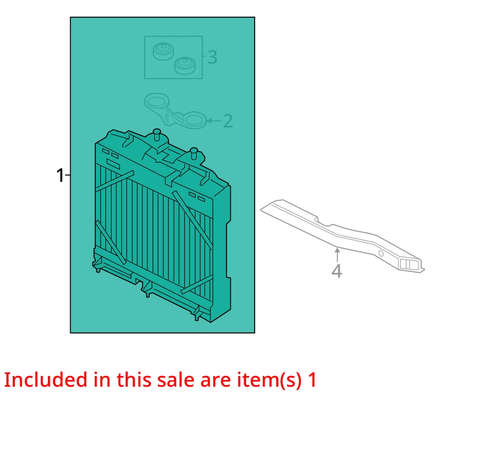 Radiator Auxiliary Left Hand Fender Mounted Fits 12-19 BMW 640i 2650949 - Изображение 3 из 4