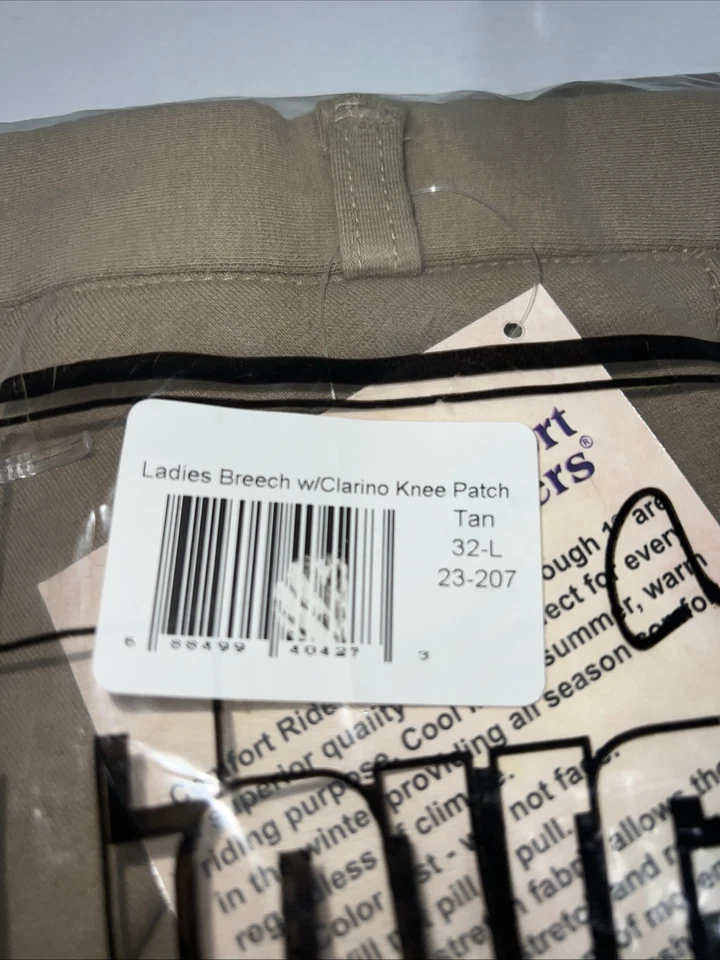Nuevos pantalones de equitación ingleses para mujer marrón resistente 1 Comfort Riders. 32 L C-46 Foto 2 de 4