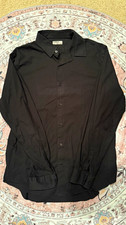 Express 1MX Fitted Men’s Black Stretch Dress Shirt Long Sleeve Button Up