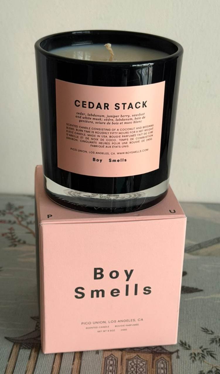 BOY SMELLS Cedar Stack Scented Candle 240g NWB Bougie Parfumée Rare Free 🚚