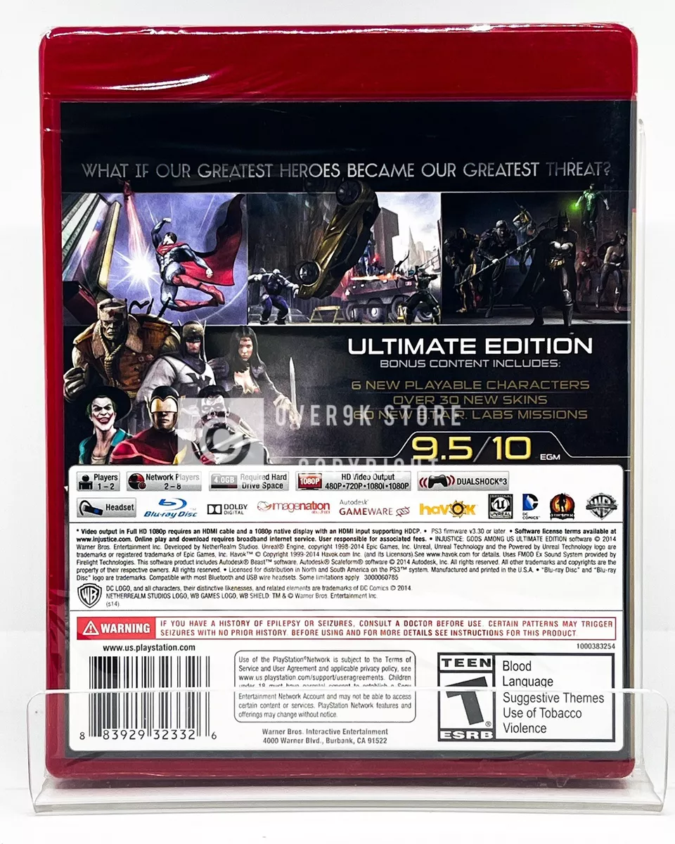 Injustice: Gods Among Us Ultimate Edition, Item, Box, and Manual