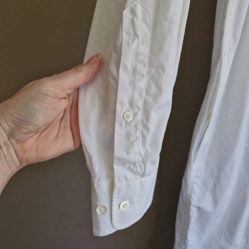 DRIES VAN NOTEN white cotton poplin midi shirtdress size S oversized NEW - Foto 9 di 18