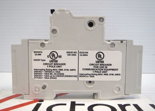 Interruptor de circuito magnético térmico de 1 polo usado Siemens, 5SJ4105-7HG41 (WB) - Imagen 2 de 8
