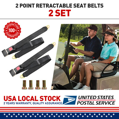 2PCS Seat Saftey Universal Lap Adjustable Harness Kit Go Kart UTV Buggie ATV