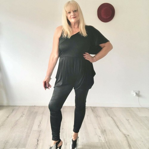 Blockout Jumpsuit, Black, Size 14 - Picture 2 of 4