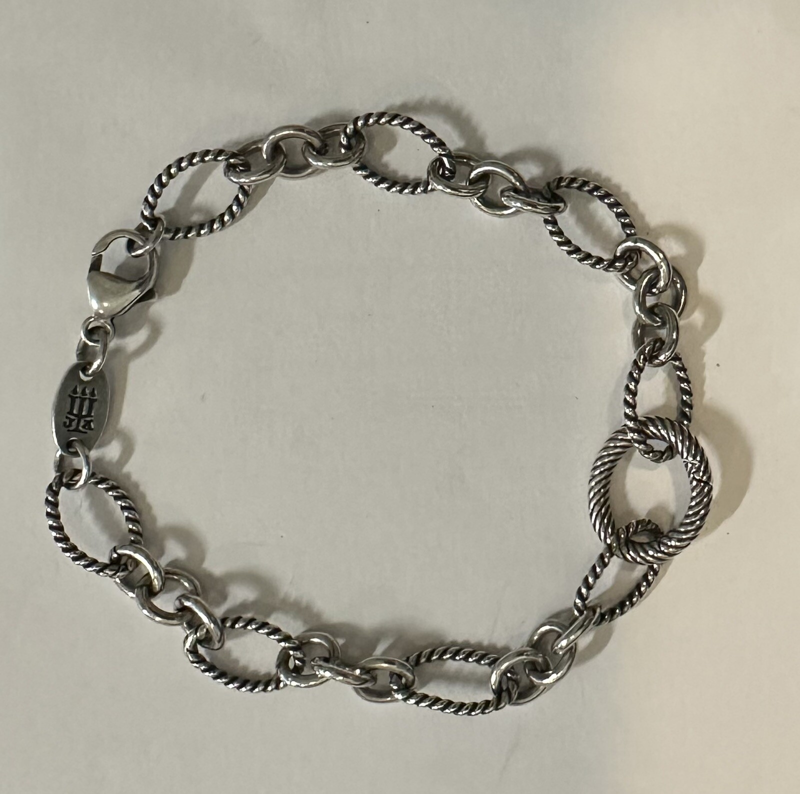 James Avery Oval Twist Changeable Charm Bracelet, Siz… Gem