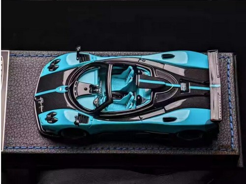 Peako 1/43 Pagani Zonda Uno Resin Diecast Model Car Ornaments Hobby Gifts Blue - Picture 3 of 5