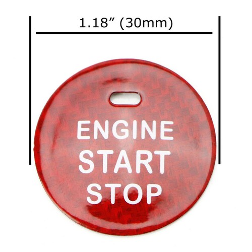 Für Subaru BRZ Crosstrek WRX STI Rot Kohlefaser Motor Start Halt Taste Trimmen - Picture 2 of 7