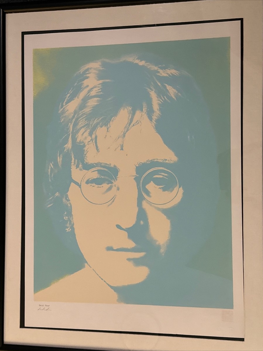 ジョン・レノン Self Portrait ポスター JOHN LENNON Portrait by Yoko Ono 1990 SIGNED Serigraph ARTIST