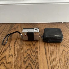 Ricoh Auto Half Frame S 35mm Film Camera 25mm F2.8 & Leather Case Made in Japan