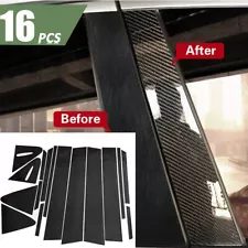 5D CARBON FIBER TEXTURE DECAL WINDOW PILLAR POSTS VINYL For 20-22 Toyota Corolla