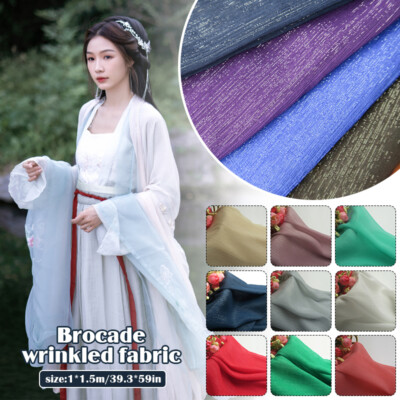 Crepe Chiffon with Silky Stripe Hanfu Ancient Fabric See Through