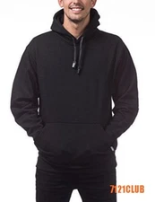 PRO CLUB HOODIE PULLOVER ProClub Men's Heavyweight Plain Hooded Sweatshirt S-7XL