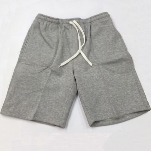 Pantalones cortos lisos grises. Unisex Pantalones de Sudadera de Algodón Bolsillos Moda Ropa Deportiva Informal - Imagen 2 de 4