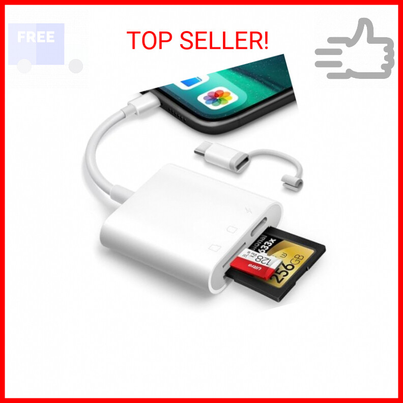 SD Card Reader for iPhone iPad, Oyuiasle Digital Trail Camera SD Card Viewer wit-image