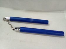 Foam BB Chuk Blue - 12" BLUE NINJA FOAM PADDED KARATE NUNCHUCKS MARTIAL ARTS