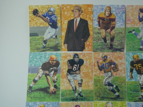 Goal Line Art Card GLAC Series 2 Starter Set of 22 of 30 Football HOF 1990 - Picture 2 of 13