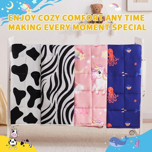 Blue Ocean Weighted Blanket for Kids 50x60in - Cooling & Breathable Comfort - Picture 8 of 8