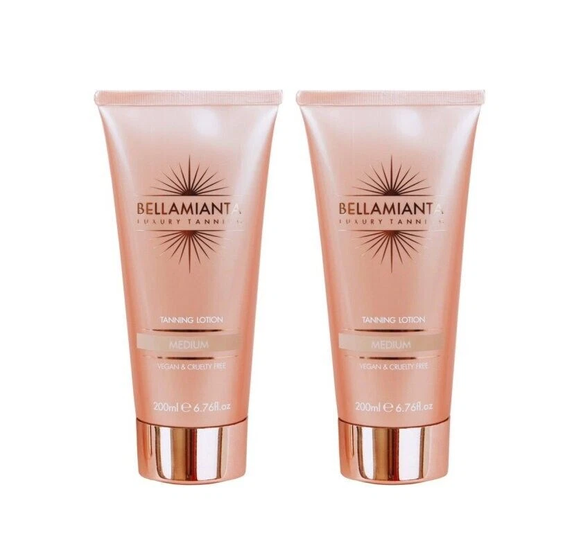 2 x Bellamianta Luxury Tanning Lotion Medium 200ml