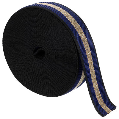 10Yards Nylon Webbing Strap, 38mm Striped Webbing Bag Strap, Dark Blue  UK