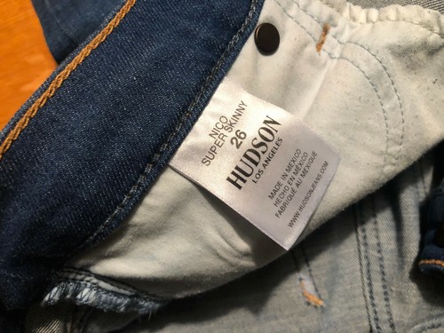HUDSON KRISTA SUPER SKINNY JEANS 26 X 28 VERY NICE! - Picture 6 of 9