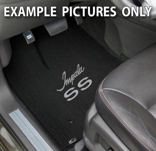1969 Chevrolet Impala SS - Black Classic Loop Carpet Front Floor Mats - SS Logo - Picture 7 of 12