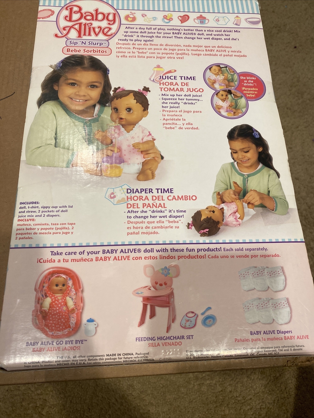 2008 Hasbro Baby Alive Sip n Slurp Very Rare Baby Doll New Old Stock Sealed NRFB