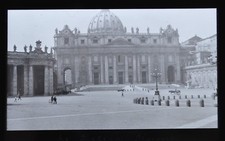 Glass Magic Lantern Slide Photo Italy St Peter's Rome Newton