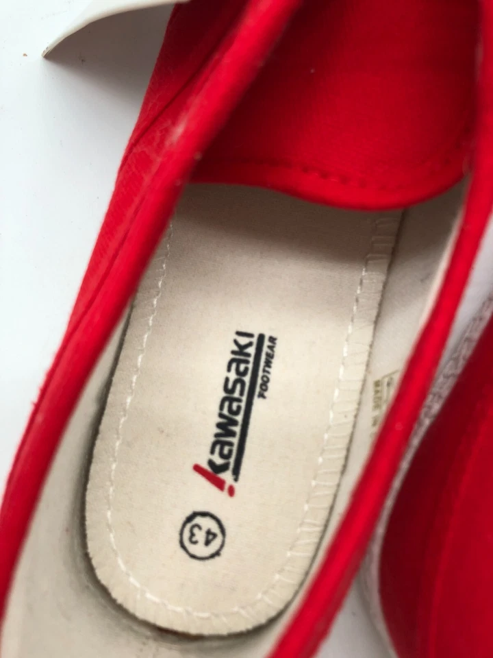 Zapatillas Kawasaki Nuevas Rojo Ardiente Hombres Talla US 9 - EU 43 Con Cordones Nuevos con Etiquetas Zapatos - Imagen 4 de 4