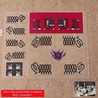 For Siege/Earthrise/Miner/DCS/Classic Megatank Glue Sticker Upgrade Kit