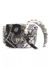 Bari Lynn Set Fascia Bambina Bandiera Paisley e Cristalli Decorazioni Nuovo con etichette $65
