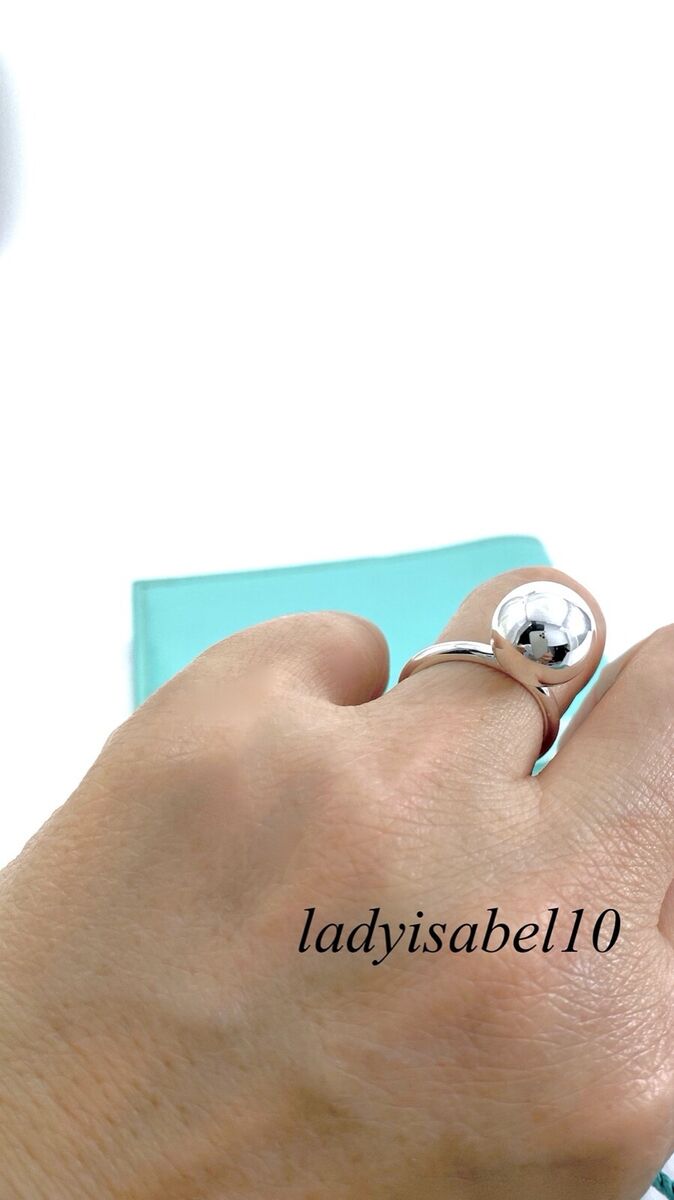 Tiffany & Co. Bead Ball 12mm Hardwear Ring Sz 4.25 Love Ag Tiffany & Co. Bead Ball 12mm Hardwear Ring Sz 4.25 Love Ag