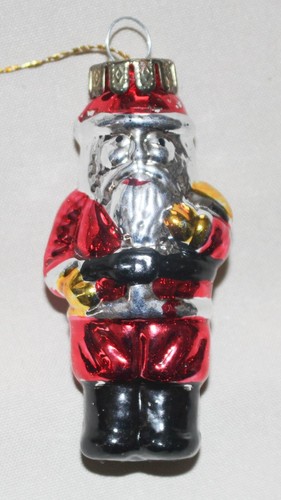 "Adorno de Navidad con figura de vidrio de Papá Noel vintage de 3"" de alto" - Imagen 2 de 7