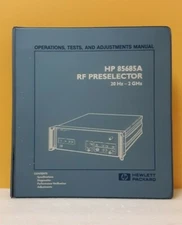 HP 85685-90003 85685A RF Preselector 20Hz-2GHz Operations/Tests/Adjustments
