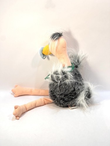 Vintage 1998 Davis Barnyard Plush Ostrich With Pacifier - Picture 4 of 5